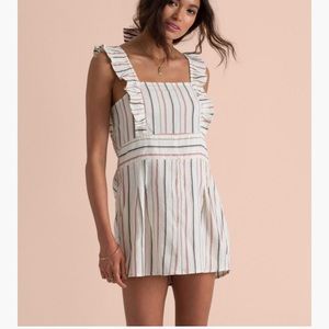 *BRAND NEW* Striped and ruffle strap mini dress